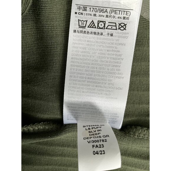 Gap M Petite Green Ribbed Button-Down Cardigan Dress - Picture 11 of 12